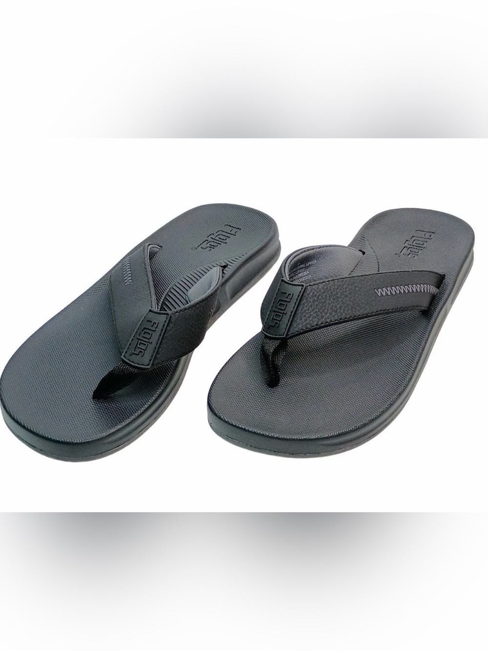 Flojos Men Flip Flop Sandals Black/ black Size 9 M US